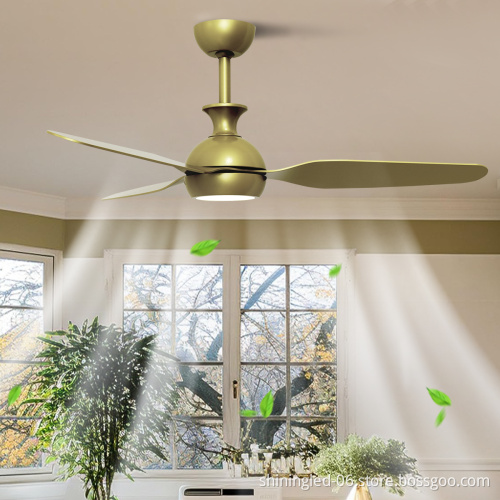 Modern 46 Inch Real Wood Blade DC Motor Ceiling Fan with Remote Control